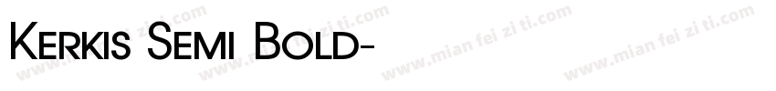Kerkis Semi Bold字体转换